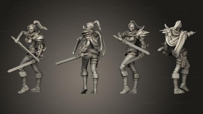 Military figurines (Female Assassin Swords, STKW_6099) 3D models for cnc