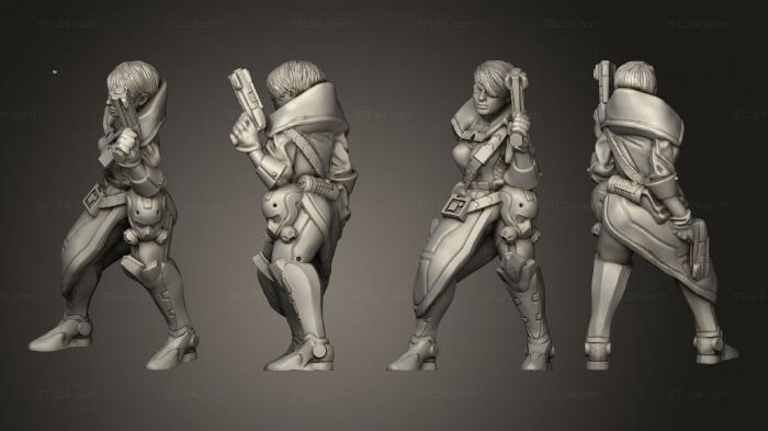 Military figurines (Female Bounty Hunter 2, STKW_6104) 3D models for cnc