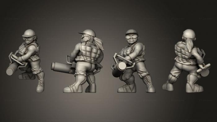 Статуэтки военные (Самка Карликового Полицейского Барана, STKW_6111) 3D модель для ЧПУ станка