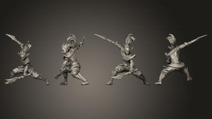 Military figurines (Female Garrison Dagger, STKW_6117) 3D models for cnc