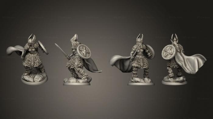 Military figurines (Female Knight 01, STKW_6124) 3D models for cnc