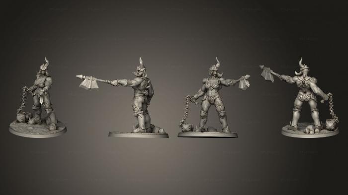 Статуэтки военные (Женщины-рыцари ада 3, STKW_6128) 3D модель для ЧПУ станка