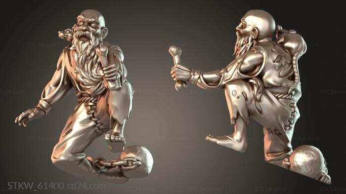 Old Prisoner Shackled