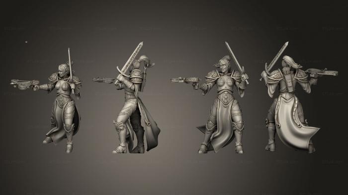 Military figurines (female warrior, STKW_6157) 3D models for cnc