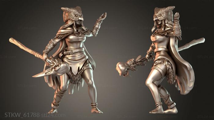 Military figurines (Owlbear Druid Defense Magic, STKW_61788) 3D models for cnc