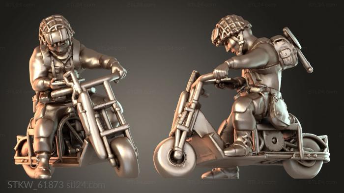Military figurines (Paratrooper On Guard, STKW_61873) 3D models for cnc
