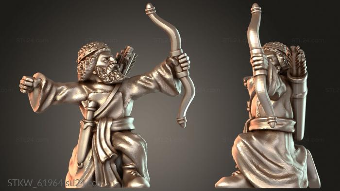 Military figurines (PERSIAN ARCHER Mounted, STKW_61964) 3D models for cnc