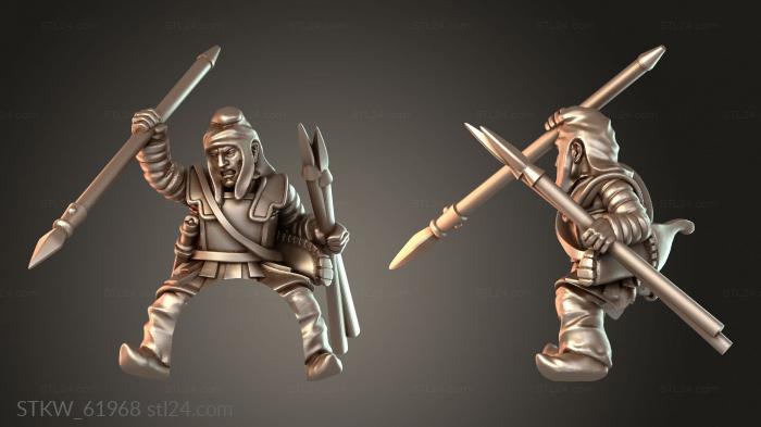 Military figurines (PERSIAN ASABARI, STKW_61968) 3D models for cnc