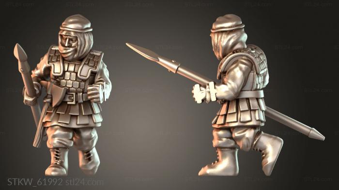 Military figurines (PERSIAN INMORTAL, STKW_61992) 3D models for cnc