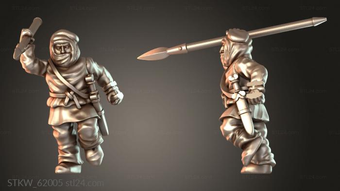 Military figurines (PERSIAN KARDAKES Cavalry, STKW_62005) 3D models for cnc