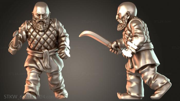 Military figurines (PERSIAN PASTI WITH SICKLE, STKW_62017) 3D models for cnc