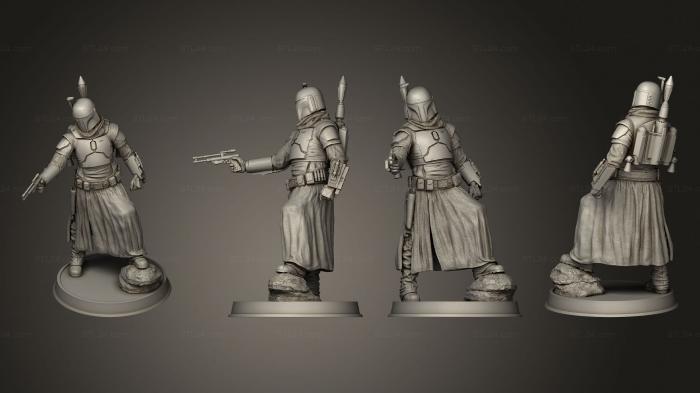 Military figurines (FIGURINE BOBA FETT POSE 4, STKW_6205) 3D models for cnc
