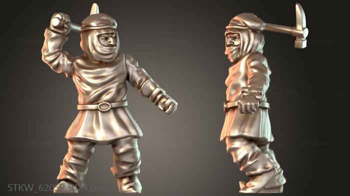 Military figurines (PERSIAN TAKABARA Hardened, STKW_62059) 3D models for cnc