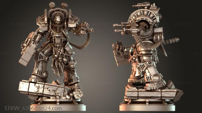 Military figurines (Perturabo Iron Knight Add Top, STKW_62068) 3D models for cnc