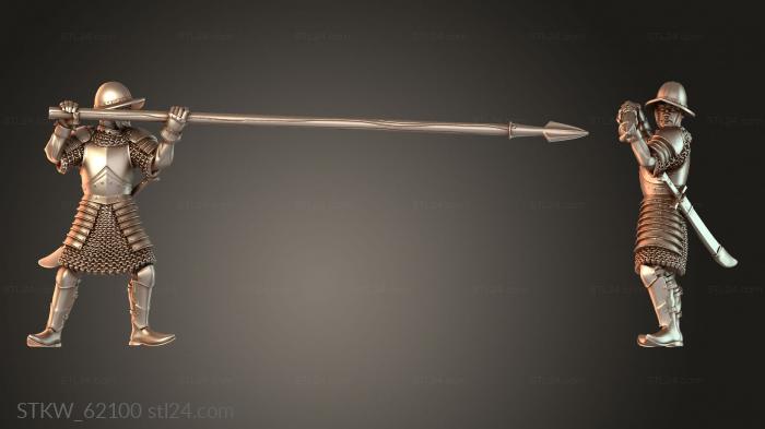 Military figurines (Pikeman B, STKW_62100) 3D models for cnc