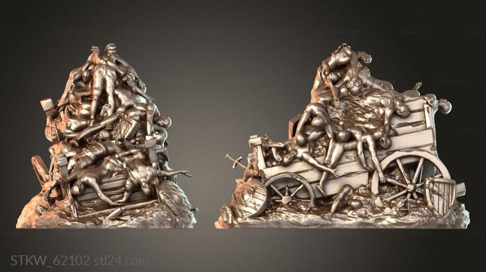 Military figurines (Pile Bodies Platform Pileof, STKW_62102) 3D models for cnc
