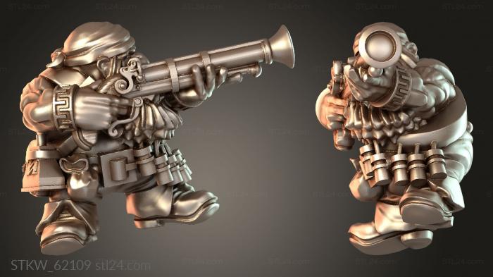 Military figurines (Pirata Enano, STKW_62109) 3D models for cnc