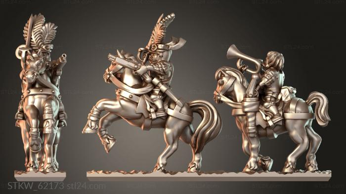Military figurines (Pistoliers Grim, STKW_62173) 3D models for cnc
