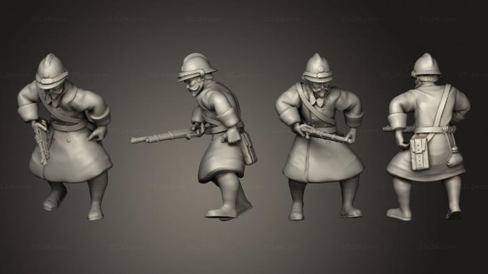 Military figurines (Figurines Cavalier demonte 3, STKW_6220) 3D models for cnc