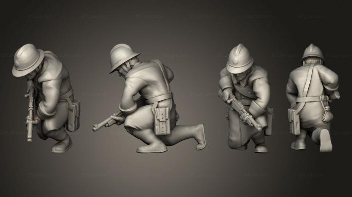 Military figurines (Figurines Cavalier demonte 5, STKW_6222) 3D models for cnc