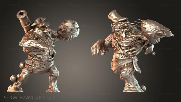 Military figurines (Plasmo Clothes Pirate Brute Vicious, STKW_62261) 3D models for cnc
