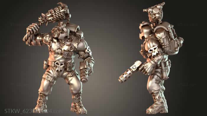 Military figurines (Pose Nimble, STKW_62308) 3D models for cnc