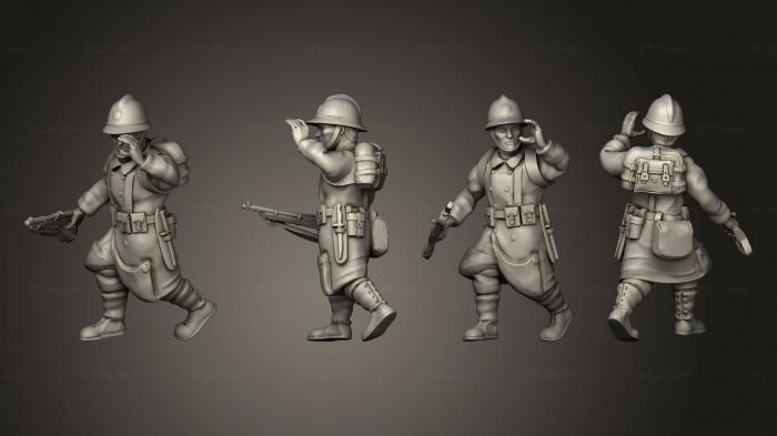 Статуэтки военные (Figurines Soldat belge 2, STKW_6240) 3D модель для ЧПУ станка