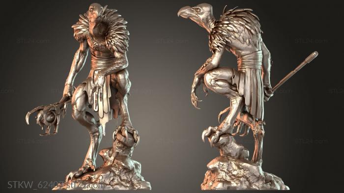 Military figurines (PREY VULTUREMAN, STKW_62407) 3D models for cnc