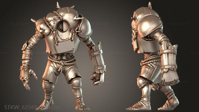 Military figurines (Pumpkin Mummy, STKW_62549) 3D models for cnc
