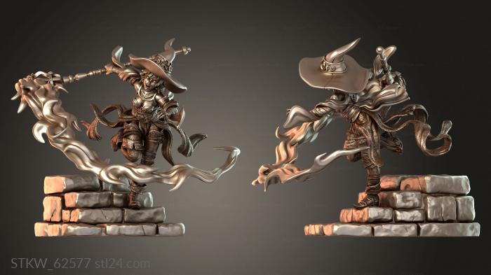Military figurines (Pyromancer Braccia Fire, STKW_62577) 3D models for cnc