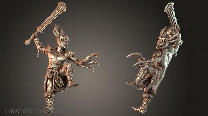 Military figurines (Qyintakla Corrupted Hunters Shadowed, STKW_62611) 3D models for cnc