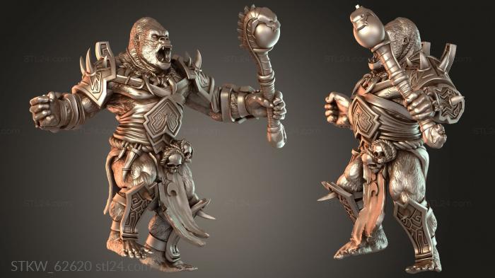 Military figurines (Rager Cluba Savage, STKW_62620) 3D models for cnc