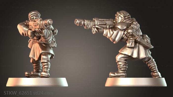 Military figurines (Raider Lasgun Assault Loadout, STKW_62651) 3D models for cnc