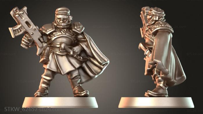Military figurines (Raider Lt Assault Leader, STKW_62657) 3D models for cnc