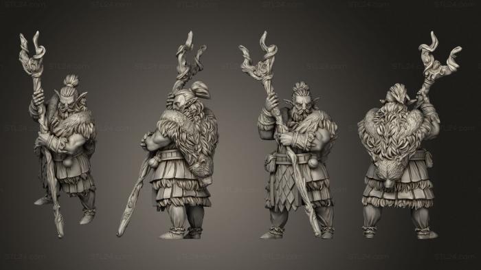 Статуэтки военные (Поддержка firbolg druid готова, STKW_6273) 3D модель для ЧПУ станка