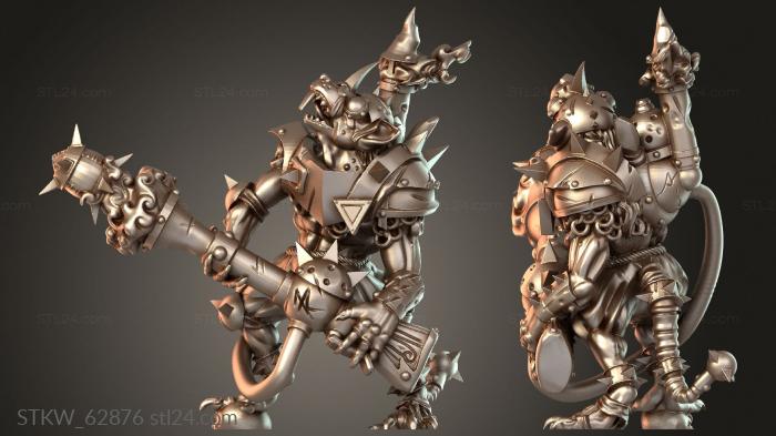 Military figurines (Ratman Lanzador, STKW_62876) 3D models for cnc