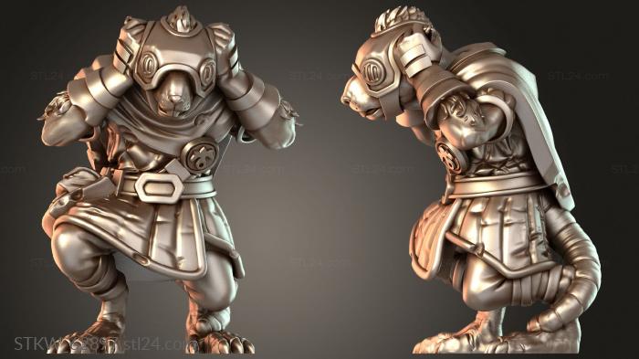 Military figurines (Ratmen Cannon Crew Female Commander, STKW_62897) 3D models for cnc
