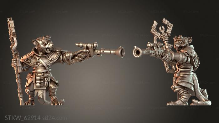 Military figurines (Ratmen Engineers Engineer Veteran, STKW_62914) 3D models for cnc