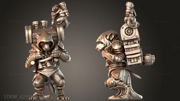Military figurines (Ratmen Grenadiers Skilled, STKW_62929) 3D models for cnc