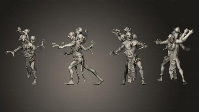 Military figurines (Fire Troll Attacking Large, STKW_6295) 3D models for cnc