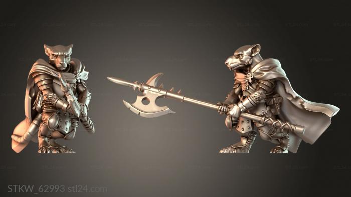 Ratmen Veterans Halberd Hardened