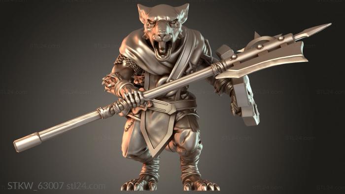 Ratmen Warriors Halberd Defiant