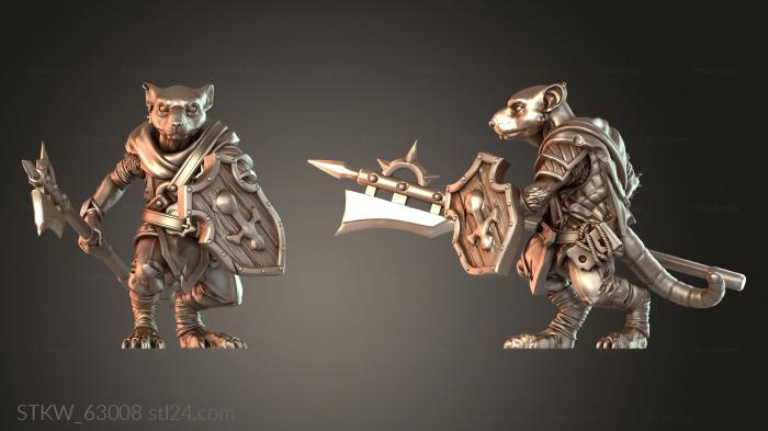 Ratmen Warriors Halberd Ironclad