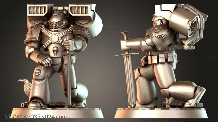 Military figurines (Raven Guarded Guard Sanguinary Ancient, STKW_63035) 3D models for cnc