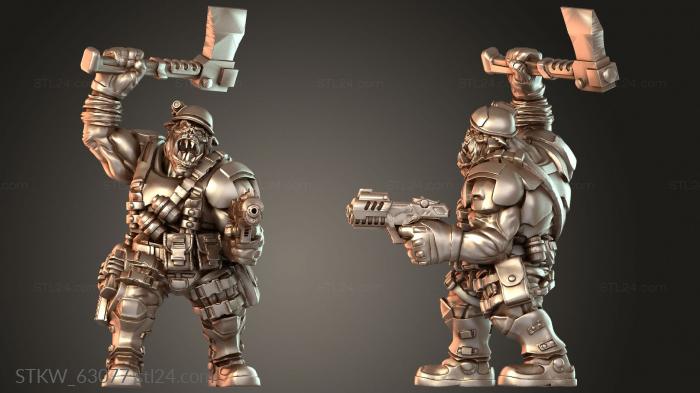 Military figurines (REBEL FIGHTER GUNG GONG, STKW_63077) 3D models for cnc