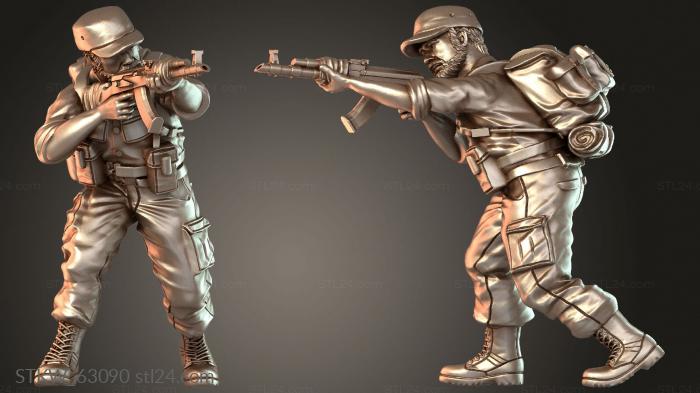 Military figurines (Rebels With Rebel Enraged, STKW_63090) 3D models for cnc