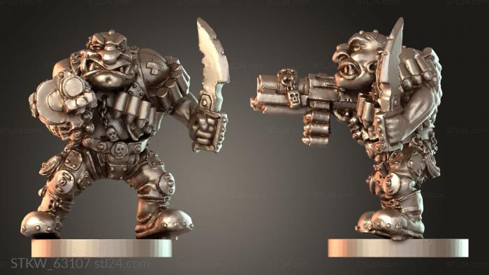 Military figurines (Red Ogres Warlike, STKW_63107) 3D models for cnc