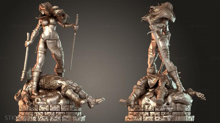 Red Sonja Figurine in Diorama statue