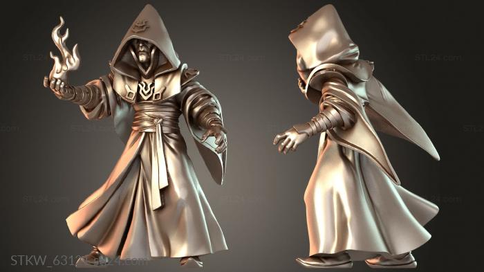 Military figurines (Red Wizard Battlemage, STKW_63121) 3D models for cnc