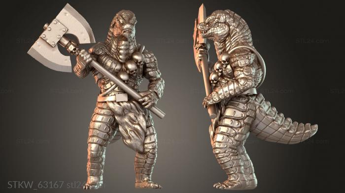 Reptile Warrior with Axe